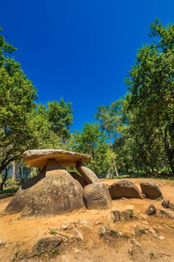 Axeitos 'un Megalitik Dolmenleri, Ribeira, Barbanza Yarımadası, La Coruna, Galiçya, İspanya, Avrupa