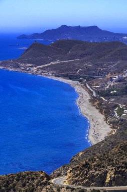 Beach of El Algarrobico, Cabo de Gata-Nijar Natural Park, UNESCO Biosphere Reserve, Hot Desert Climate Region, Almeria, Andalucia, Spain, Europe