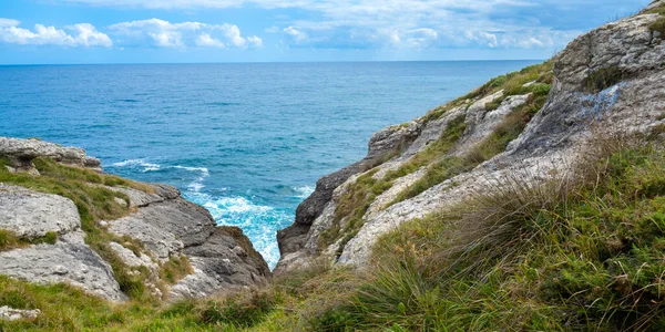 Прибережна Лінія Вид Oyambre Natural Park Cantabrian Sea Cantabria Spain — стокове фото