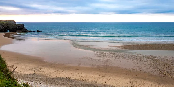 Пляж Сан Антолін Захищений Ландшафт Східного Узбережжя Астурії Нави Лланес — стокове фото