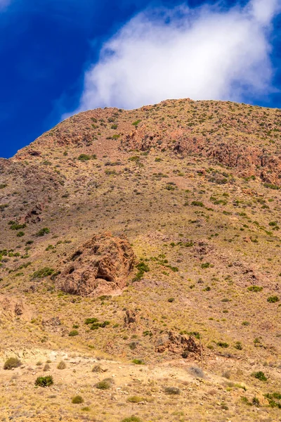 Vela Blanca Volkanik Kubbesi, Cabo de Gata-Nijar Doğal Parkı, UNESCO Biyosfer Rezervi, Sıcak Çöl İklim Bölgesi, Almerya, Endülüs, İspanya, Avrupa