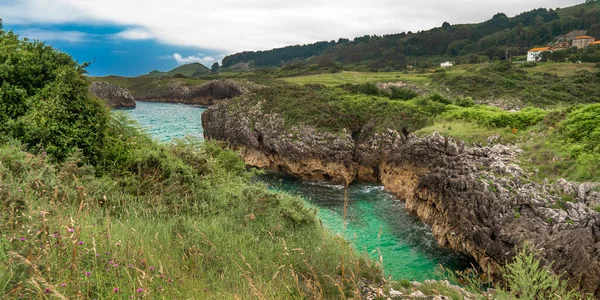Küste Und Klippen Kantabrisches Meer Buelna Llanes Asturien Spanien Europa — Stockfoto