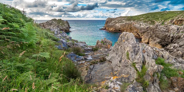 Coastline Cliffs Cantabrian Sea Buelna Llanes Asturias Spain Europe — 图库照片