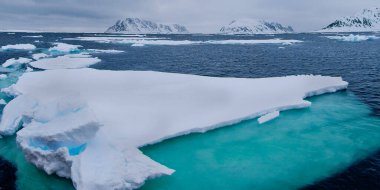 Sürüklenen Buz, Albert I Land, Arctic, Spitsbergen, Svalbard, Norveç, Avrupa