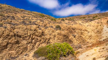 Vela Blanca Volkanik Kubbesi, Cabo de Gata-Njar Doğal Parkı, UNESCO Biyosfer Rezervi, Sıcak Çöl İklim Bölgesi, Almerya, Endülüs, İspanya, Avrupa 