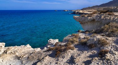 Antik Fosil Dune, Oolites, Los Escullos, Cabo de Gata-Nijar Doğal Parkı, UNESCO Biyosfer Rezervi, Sıcak Çöl İklim Bölgesi, Almerya, Endülüs, İspanya, Avrupa