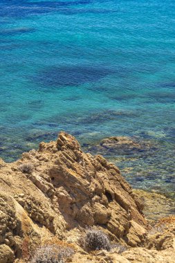 El Dedo Resifi, Cabo de Gata-Nijar Doğal Parkı, UNESCO Biyosfer Rezervi, Sıcak Çöl İklim Bölgesi, Almerya, Endülüs, İspanya, Avrupa