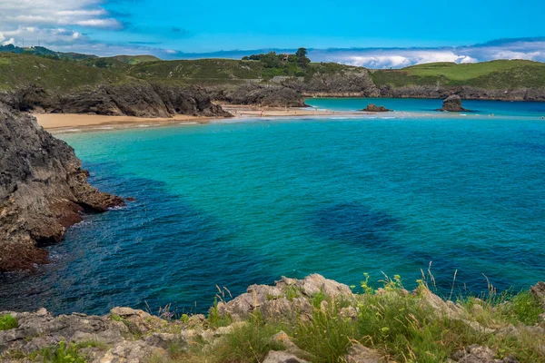 Coastline Cliffs Borizu Beach Protected Landscape Oriental Coast Asturias Celorio — Φωτογραφία Αρχείου