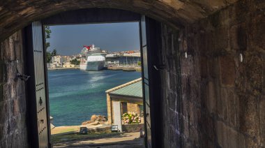 San Anton Kalesi 'nden bir Coruna Cityview, A Coruna, Galicia, İspanya, Avrupa