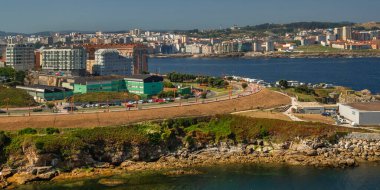 Herkül Kulesi Deniz fenerinden Cityview, A Coruna, İspanya, Avrupa