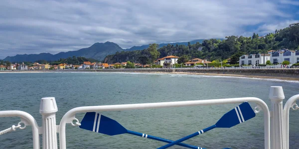 Beach Santa Marina Ribadesella Promenade Protected Landscape Oriental Coast Asturias — Stockfoto