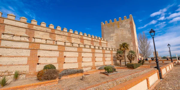 stock image City Wall and Towers, 13th Century Mudejar Style, Spanish National Monument, Madrigal de las Altas Torres, Avila, Castile Leon, Spain, Europe