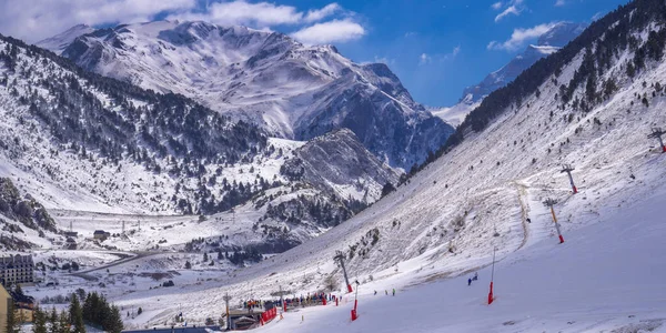 Candanchu Ski Resort Pirineos Mountains Huesca Espanha Europa — Fotografia de Stock