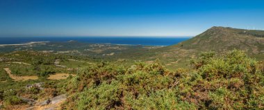 A Curota Viewpoint 'ten Ria de Arosa Saline Estuary, Puebla del Caraminal, Ria de Arosa, La Coruna, Galicia, İspanya, Avrupa
