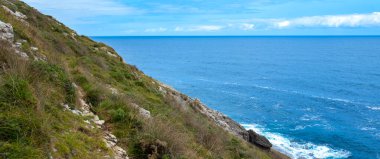 Coastline View, Oyambre Natural Park, Cantabria, İspanya, Avrupa