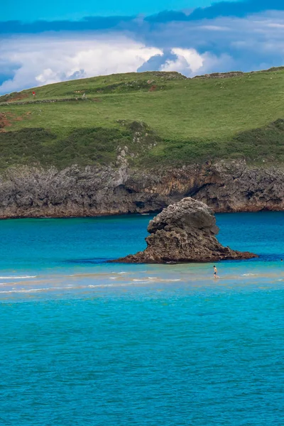 Coastline Cliffs Borizu Beach Protected Landscape Oriental Coast Asturias Celorio — 图库照片