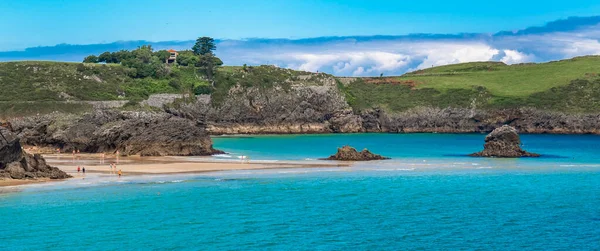 Coastline Cliffs Borizu Beach Protected Landscape Oriental Coast Asturias Celorio — Foto de Stock