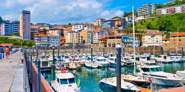 Fiskehamn Mutriku Hamn Gamla Stan Mutriku Guipuzcoa Baskien Spanien Europa — Stockfoto