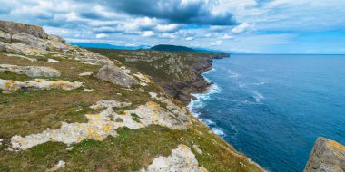 Coastline View, Oyambre Natural Park, Cantabria, İspanya, Avrupa