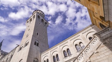 Neuschwanstein Castle, 19th Century Neo-Romanesque Neo-Gothic Style Palace, Schwangau, Fussen, Ostallgau, Bavaria, Germany, Europe