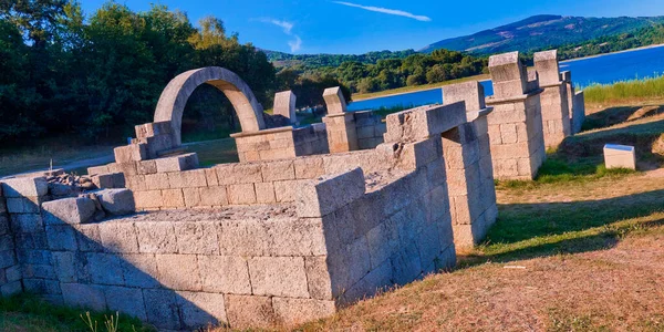 Aquis Ququennis ローマ考古学遺跡 ローマのキャンプ バノス バンデ オレンセ ガリシア スペイン ヨーロッパ — ストック写真