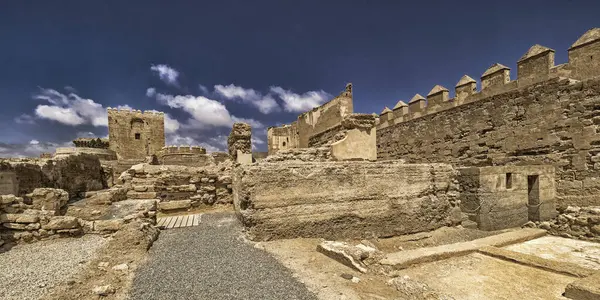 stock image Monumental Complex of Alcazaba of Almeria, Castle and Walls of Cerro of San Cristobal, 15-16th Century Castle, Almeria, Andalucia, Spain, Europe