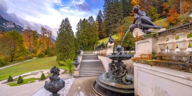 Linderhof Palace, 19th Century Rococo Style, Oberammergau, Bavaria, Germany, Europe