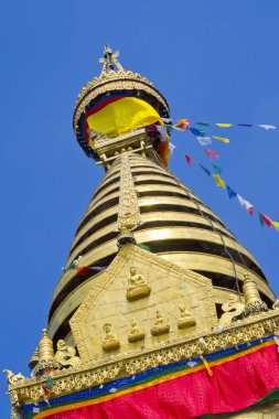 Swayambhunath Stupa, Swayambhunath Tapınağı, Maymun Tapınağı, UNESCO Dünya Mirası Siite, Katmandu, Nepal, Asya