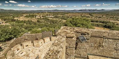 View fron the Castle-Palace of the Counts of Benavente, Castle of Puebla de Sanabria, 15th Century Spanish Cultural Property, Spanish Goods of Cultural Interest, Puebla de Sanabria, Zamora, Castile and Leon, Spain, Europe