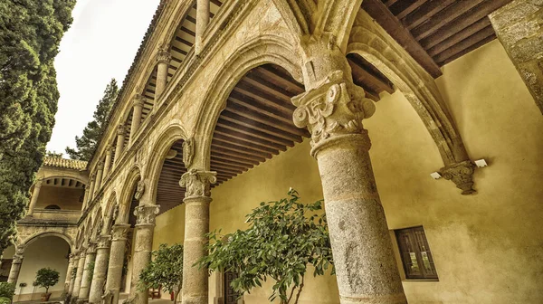 Monastery Yuste 15Th Century Gothic Renaissance Style European Heritage Label — Stockfoto