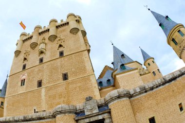 Segovia, Segovia, UNESCO Dünya Mirası, Castilla y Leon, İspanya, Avrupa 'dan Alcazar