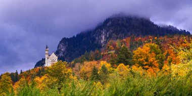 Neuschwanstein Castle, 19th Century Neo-Romanesque Neo-Gothic Style Palace, Schwangau, Fussen, Ostallgau, Bavaria, Germany, Europe
