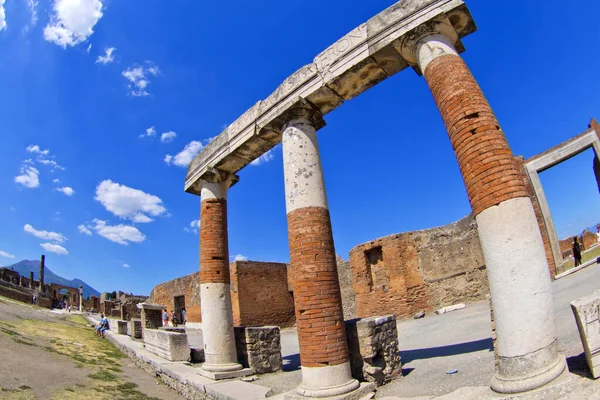 Ruins Pompei Ancient Roman Ruins Unesco Worl Heritage Site Pompei — Stock Photo, Image
