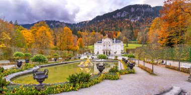 Linderhof Palace, 19th Century Rococo Style, Oberammergau, Bavaria, Germany, Europe