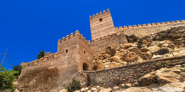 Monumental Complex Alcazaba Almeria Castle Walls Cerro San Cristobal 16Th — Zdjęcie stockowe