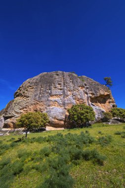 La Pena Gorda Inselberg, Episyenite Rock, La Pea Village, Salamanca, Castilla y Leon, İspanya, Avrupa