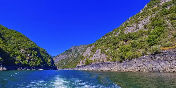 stock image Sil River Canyon, Ribera Sacra, Orense, Galicia, Spain, Europe