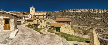 Traditional Architecture, Old Town, Puentedey, Singular Population Entity, Las Merindades, Burgos, Castilla y Leon, Spain, Europe clipart