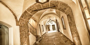 Street Scene, Typical Architecture, Historic Centre City of Salzburg, Salzburg, UNESCO World Heritage Site, Austria, Europe clipart