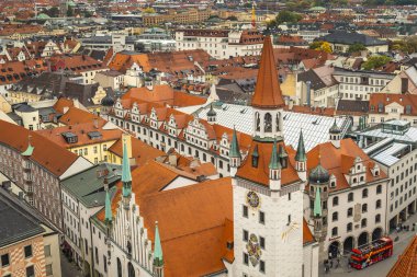 Panoramic View from the Tower of St. Peter's Church, Munich, Bavaria, Germany, Europe