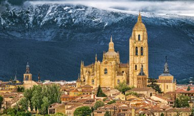 Cathedral of Segovia, 16-18Th Century Gothic Style, Flamboyant, Segovia, UNESCO World Heritage Site, Castilla y Leon, Spain, Europe clipart