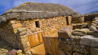 Numancia Arkeoloji Sitesi, Numancia Ancient Celtiberian Settlement, Cerro de la Muela, Garray, Soria, Castilla y Leon, İspanya, Avrupa