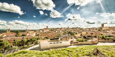 Panoramic View, Traditional Architecture, Cuellar Medieval Village, Tierra de Pinares, Castilla y Leon, Spain, Europe clipart