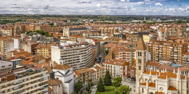 Valladolid Katedrali, Valladolid, Kastilya ve Leon 'dan Panoramik Görünüm, İspanya, Avrupa
