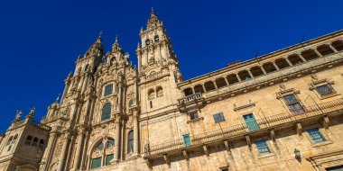 Santiago de Compostela Cathedral, 16th Century Romanesque Gothic Baroque Style, UNESCO World Heritage Site, Spanish Cultural Heritage, Santiago de Compostela, La Coruna, Galicia, Spain, Europe clipart