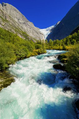 Briksdal Glacier, Briksdalsbreen, Jostedalsbreen Glacier, Jostedalsbreen National Park, Norway, Scandinavia, Europe clipart