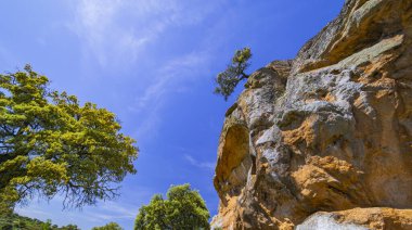 La Pena Gorda Inselberg, Episyenite Rock, La Pea Village, Salamanca, Castilla y Leon, Spain, Europe clipart