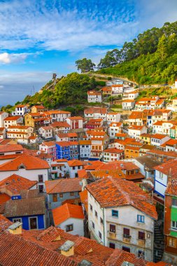 Cudillero, Balıkçı Köyü, Cantabrian Denizi, Principado de Asturias, İspanya, Avrupa