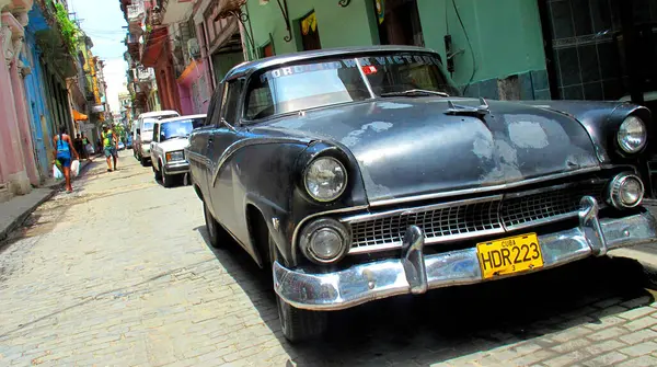 Ünlü Eski Araba, Havana Vieja, Havana, Küba, Amerika