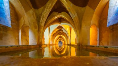 Sevilla Kraliyet Alcazar, 10. Yüzyıl Sarayı, UNESCO Dünya Mirası Alanı, Sevilla, Endülüs, İspanya, Avrupa 